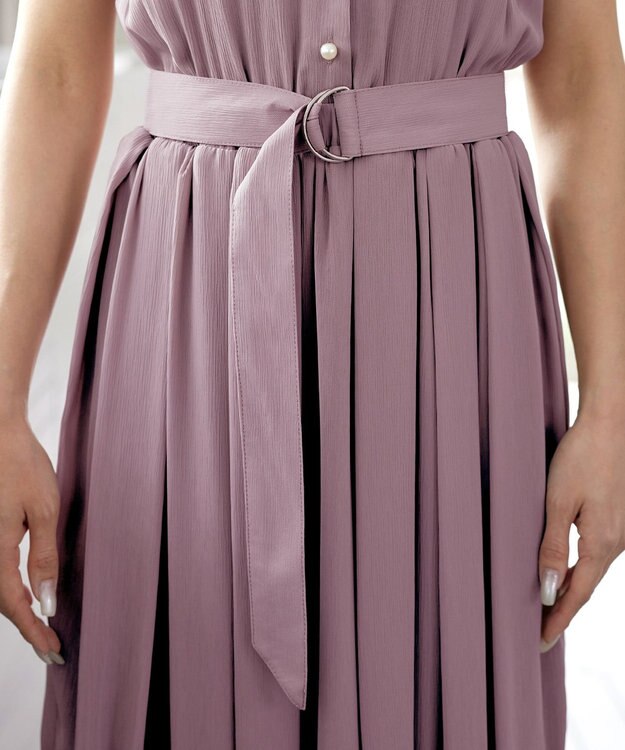 Tiaclasse 【洗える】シアー楊柳シャツワンピース ピンク