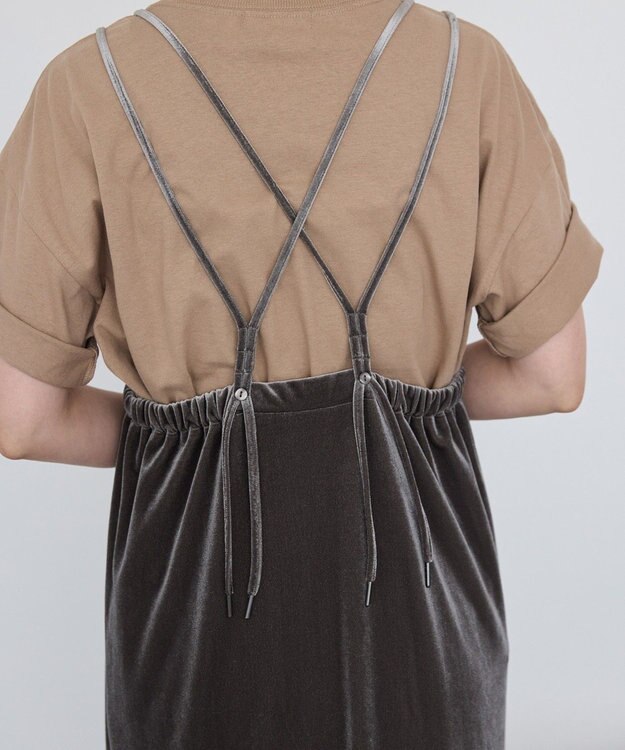 AMERICAN HOLIC ベロアキャミワンピース Mocha