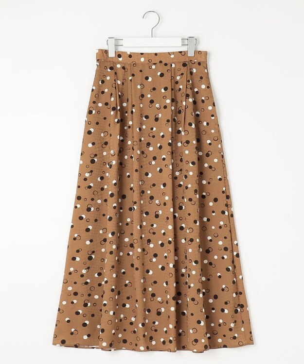 自由区 【セットアップ対応・洗える】ドットプリント スカート ブロンズベース