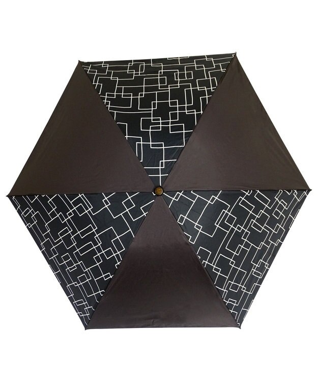 +RING 【遮光/99%以上】【数量限定】レディース向け 晴雨兼用（折）50cm BLK-PTN T949 黒