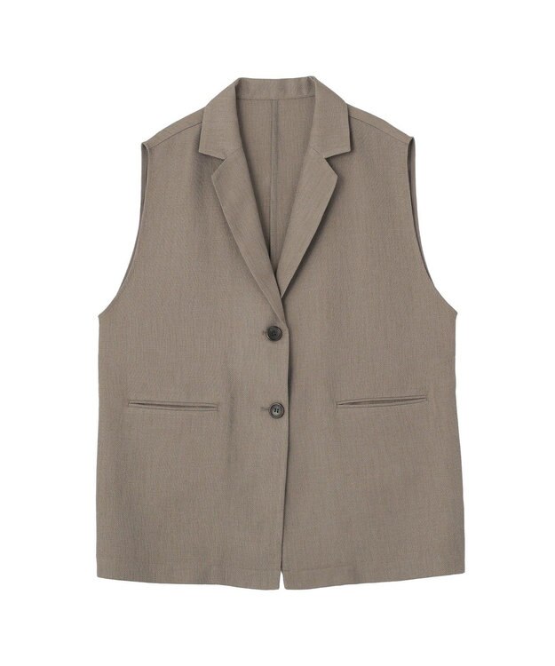 Green Parks メッシュフレンチスリーブジレ Mocha