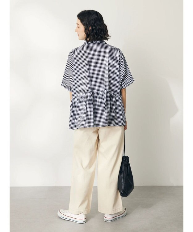 CRAFT STANDARD BOUTIQUE ペプラムブラウス Gingham Check