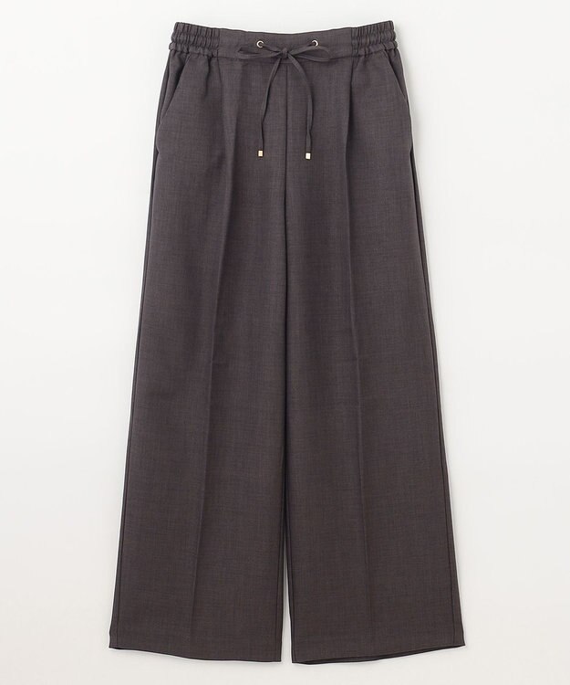 ANY 【洗濯機可能/セットアップ対応/ウエストゴム】イージィケア美脚ワイドパンツ グレー