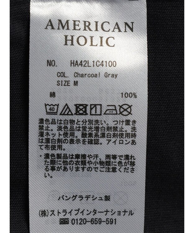 AMERICAN HOLIC ＴＩＧＥＲカットＴＥＥ Charcoal Gray