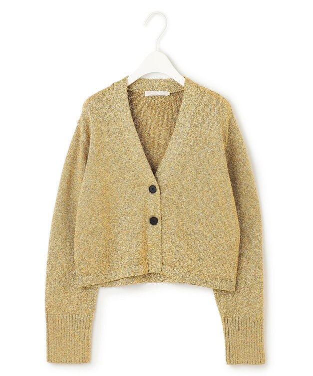 ICB 【洗える】リッチシャインニット カーディガン ゴールド系