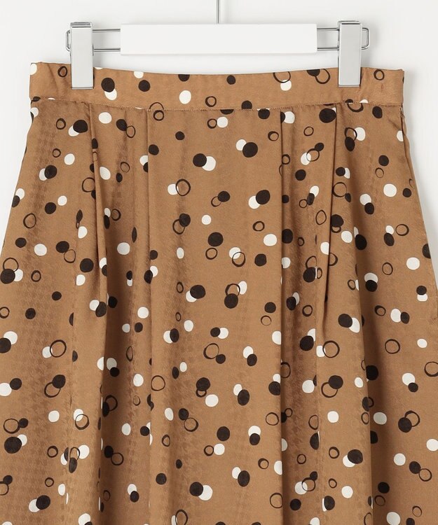自由区 【セットアップ対応・洗える】ドットプリント スカート ブロンズベース