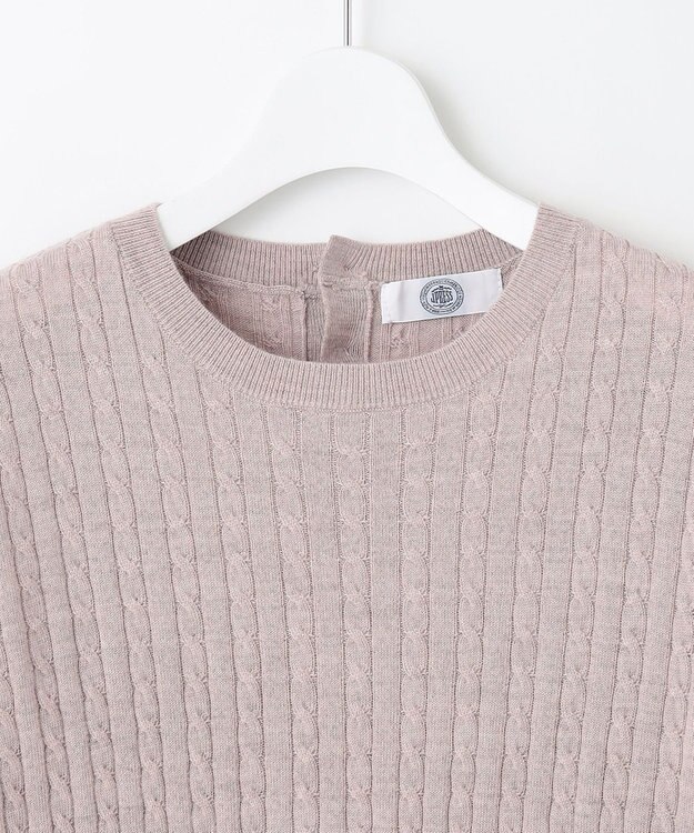 J.PRESS LADIES 【洗える】KNIT BASIC クルーネック ニット ベージュ系