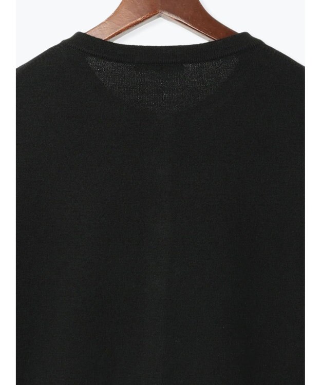 Te chichi メタルスクエア釦クルーネックカーディガン ブラック