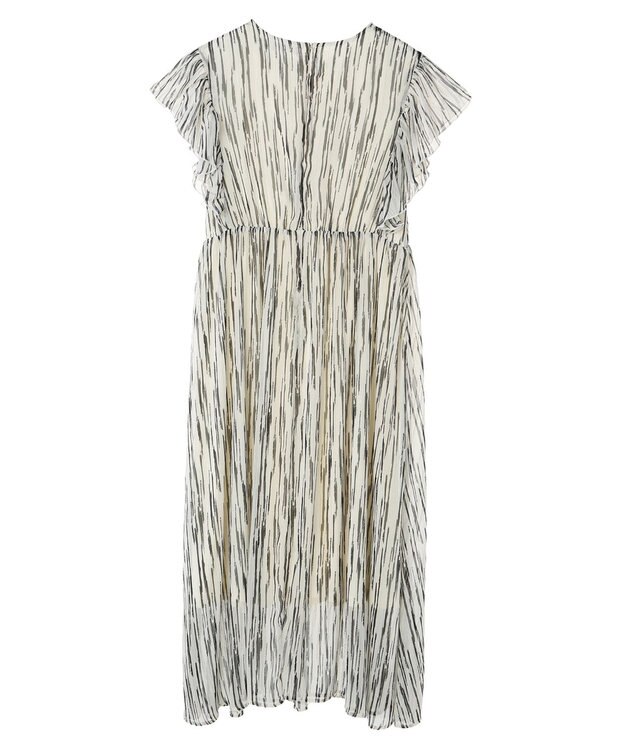 Green Parks ａ．肩フリルプリントワンピース White