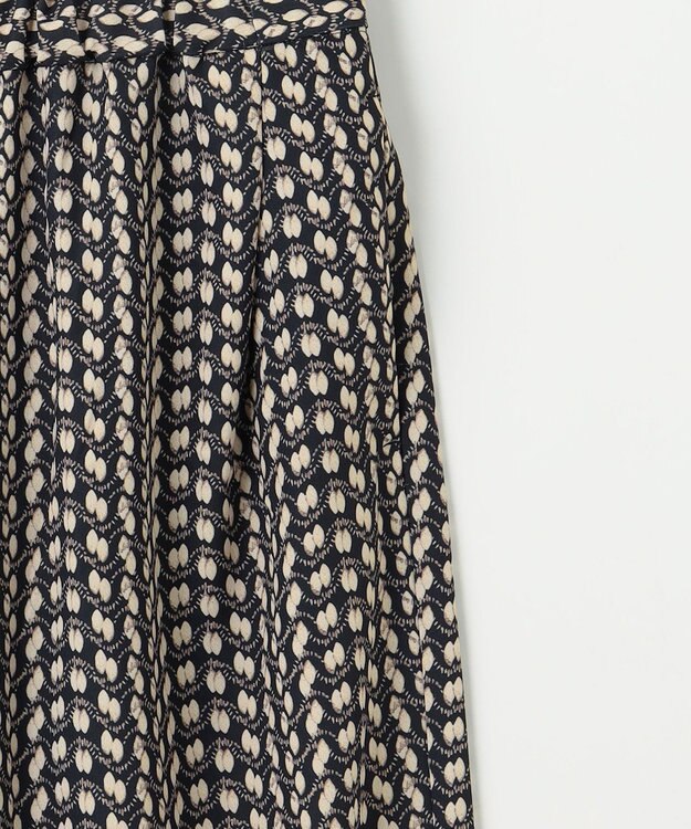 ANY L 【洗濯機可/ウエストゴム】ウェーブプリントパンツ ブラウン