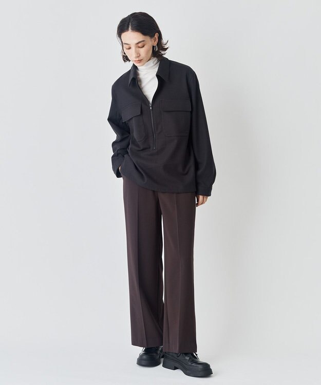 UNFILO マイビューティ ストレートパンツ ブラウン