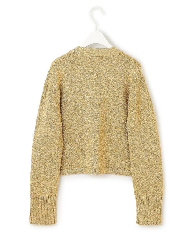 ICB 【洗える】リッチシャインニット カーディガン ゴールド系