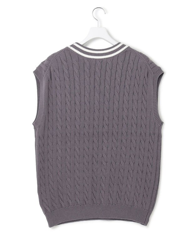J.PRESS YORK STREET 【UNISEX】チルデンニット ベスト ダルブルー系