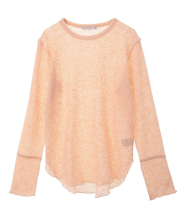 Green Parks シアーワッフルプルオーバー Orange