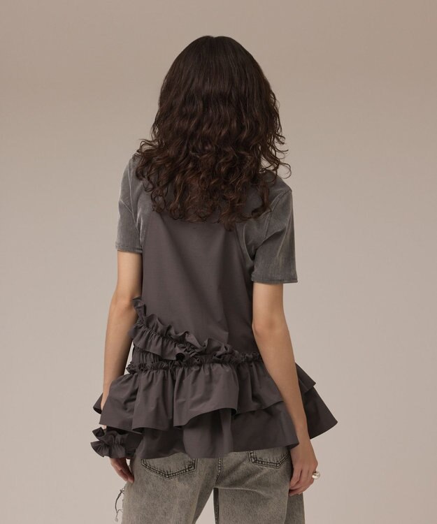 GRACE CONTINENTAL フリルキャミソール グレー