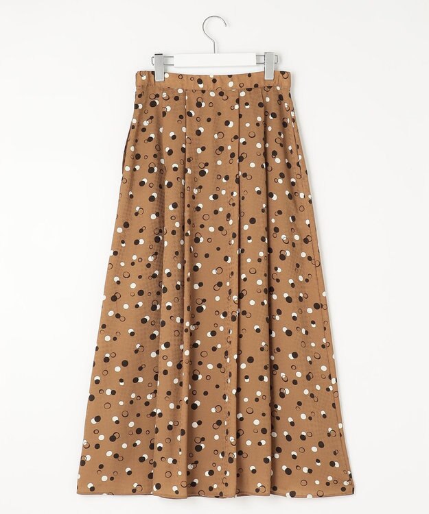 自由区 【セットアップ対応・洗える】ドットプリント スカート ブロンズベース