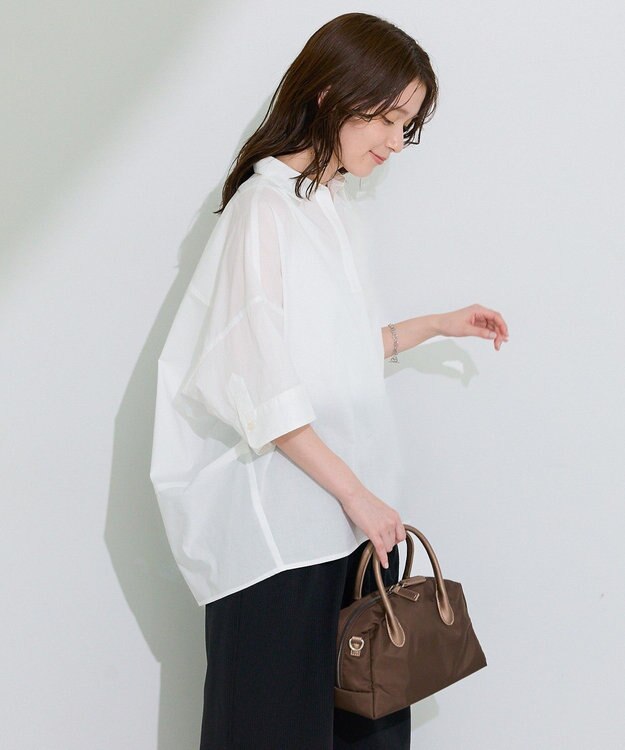 Green Parks ＵＶカットスキッパー半袖シャツ Off White
