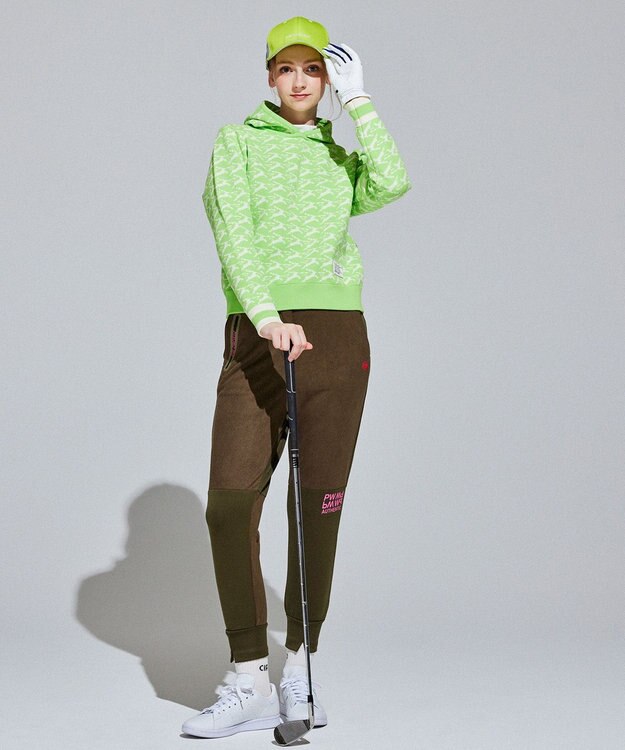 PW CIRCULUS 【イージーケア/軽量】【WOMEN】 MOFUモチーフ ニットフーディ ライトグリーン系