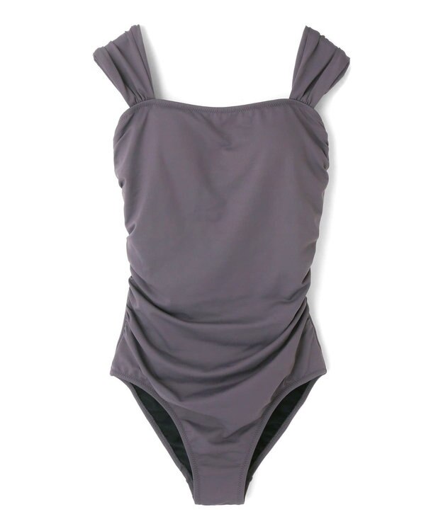 San-ai Resort（三愛水着楽園） 【SALE】インポートファブリック　ワンピース水着 グレー