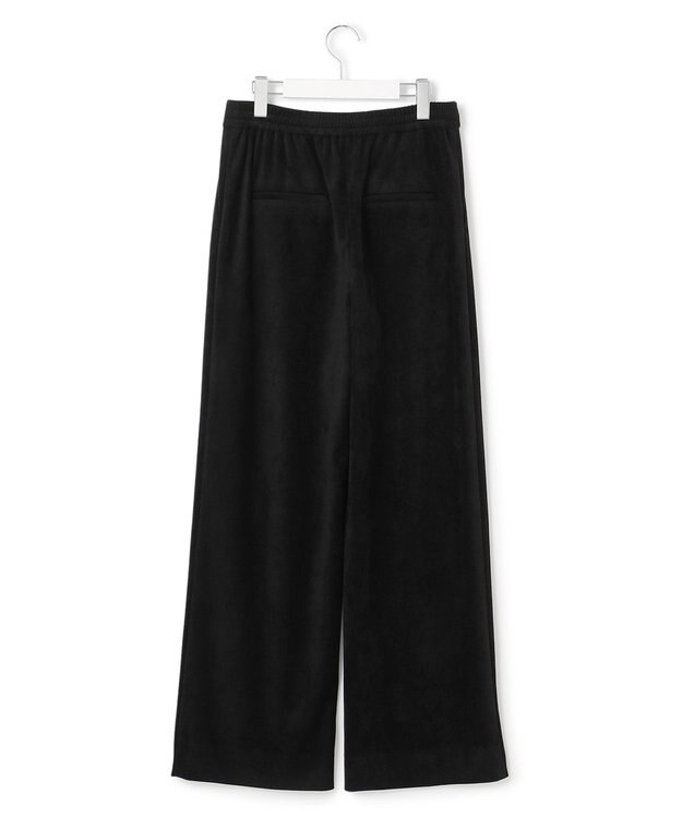 ICB L 【洗える】 ラッセルライトピケ ストレートパンツ ブラック系