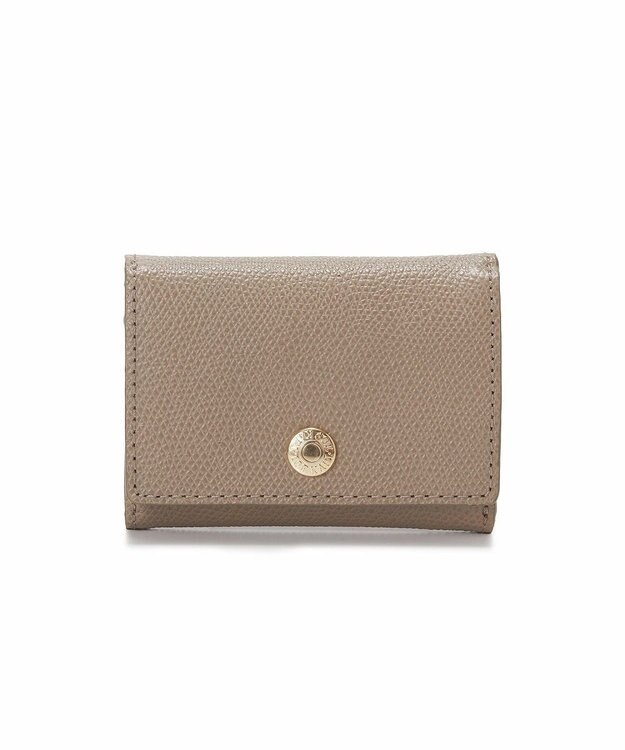 TOPKAPI 【TOPKAPI】角シボ型押し・三つ折りミニ財布 COLORATO コロラート グレー　