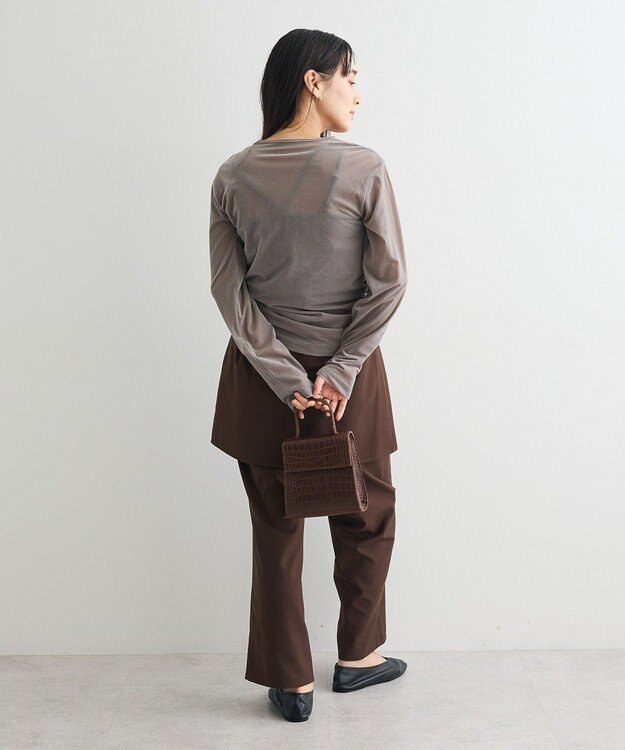 CRAFT STANDARD BOUTIQUE シアーベロアサイドギャザープルオーバー Gray