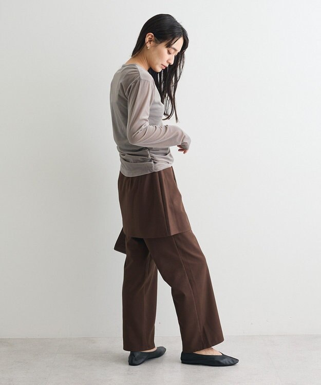 CRAFT STANDARD BOUTIQUE シアーベロアサイドギャザープルオーバー Gray