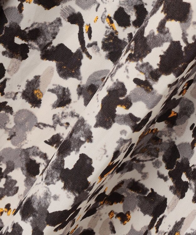 ANY 【ウエストゴム】モザイクプリントスカート エクリュベース