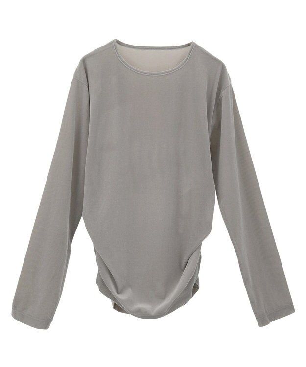 CRAFT STANDARD BOUTIQUE シアーベロアサイドギャザープルオーバー Gray