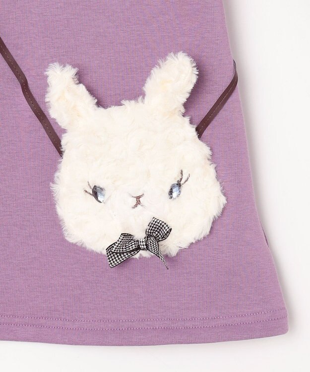 ANY KIDS 裏シャギー ポシェット トレーナー ラベンダー×アルパカ