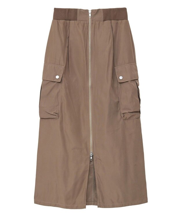 Green Parks ・ＳＵＧＡＲ　ＳＰＯＯＮ　ミリタリーＩラインスカート Brown