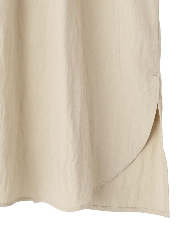 YECCA VECCA シアーMIXドロストデザインシャツワンピース Beige