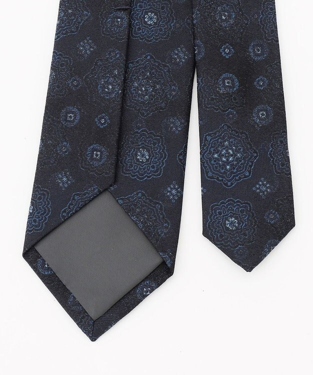 JOSEPH HOMME 【日本製】オーナメントジャガード　ネクタイ ネイビー系7
