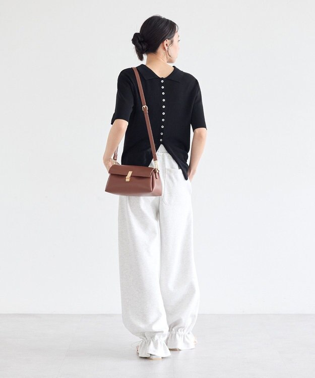 earth music&ecology 前後2WAYポロニット Black