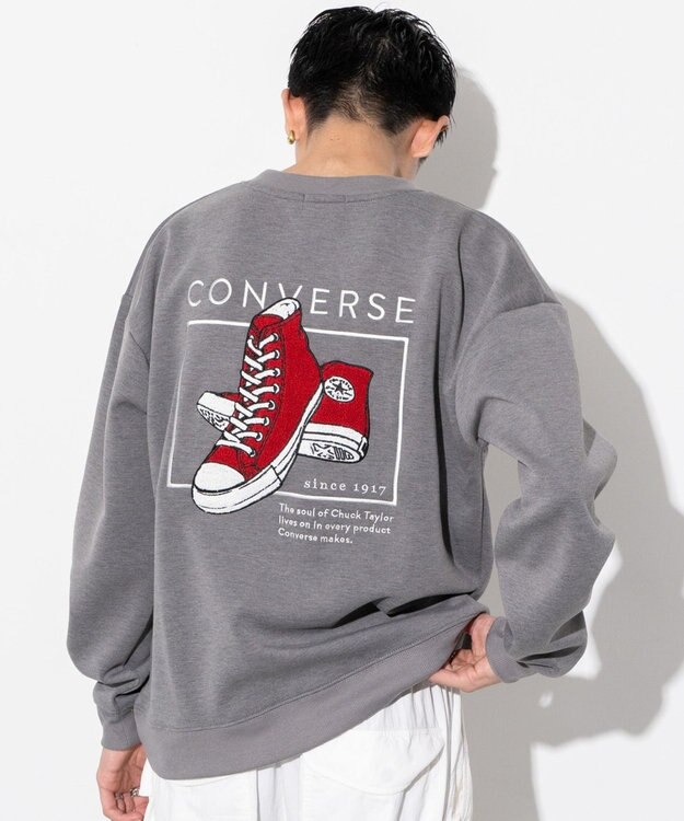 WEGO 【ユニセックス着用ITEM】CONVERSEバックサガラプルオーバー スミクロ