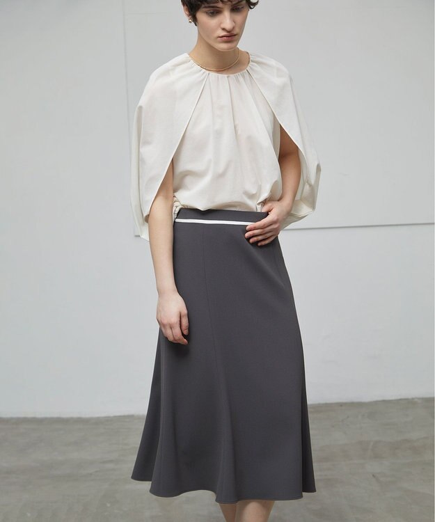 BEIGE， CINDY / フレアスカート C.Gray×White