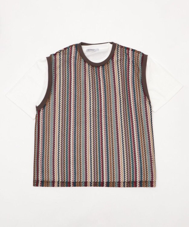 WEGO アンサンブルメッシュベスト 柄2