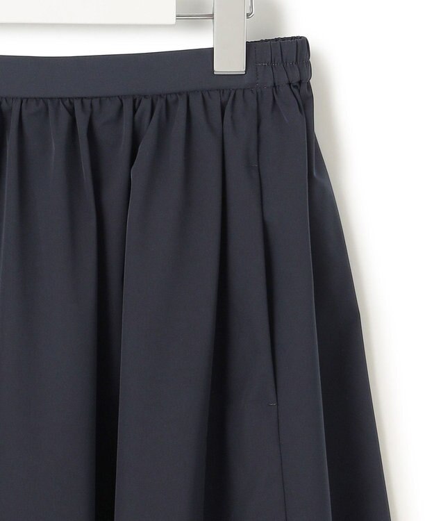 23区 【洗える】ブライトタフタ ギャザー スカート ネイビー系