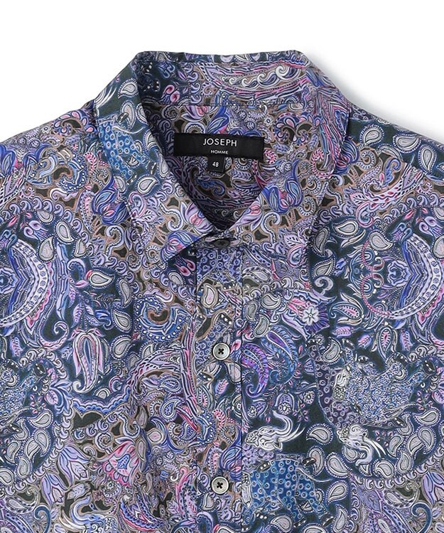 JOSEPH HOMME 【新柄】エスニカルプリント　半袖レギュラーカラーシャツ ライラック系5