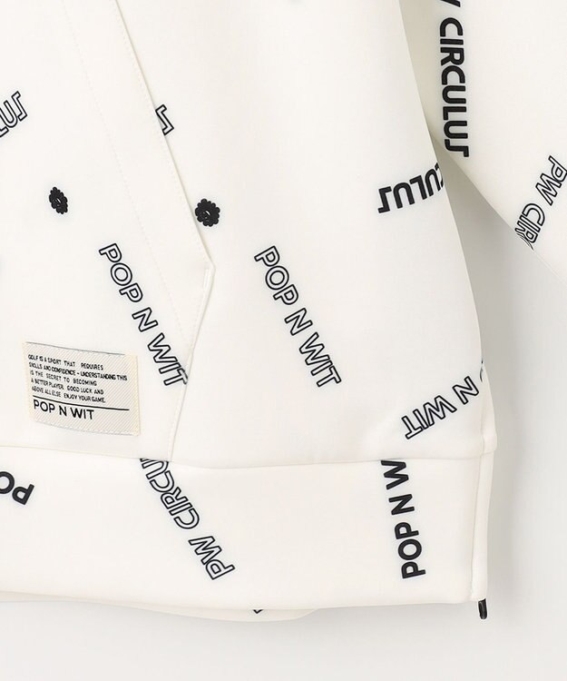 PW CIRCULUS 【 伸縮性あり 】【MEN】 LOGO  ネックウォーマー付フーディ ホワイト系5