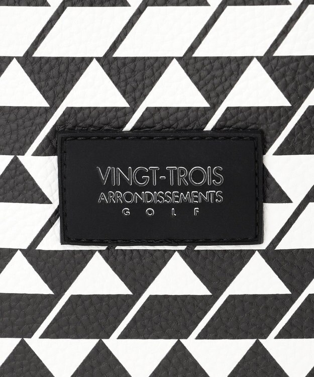 23区GOLF 【UNISEX】フラッグ総柄カートバッグ ブラック系5