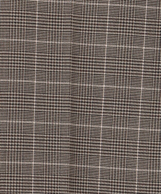 組曲 S 2WAYウォームストレッチ ストレートチェックパンツ ベージュ系3