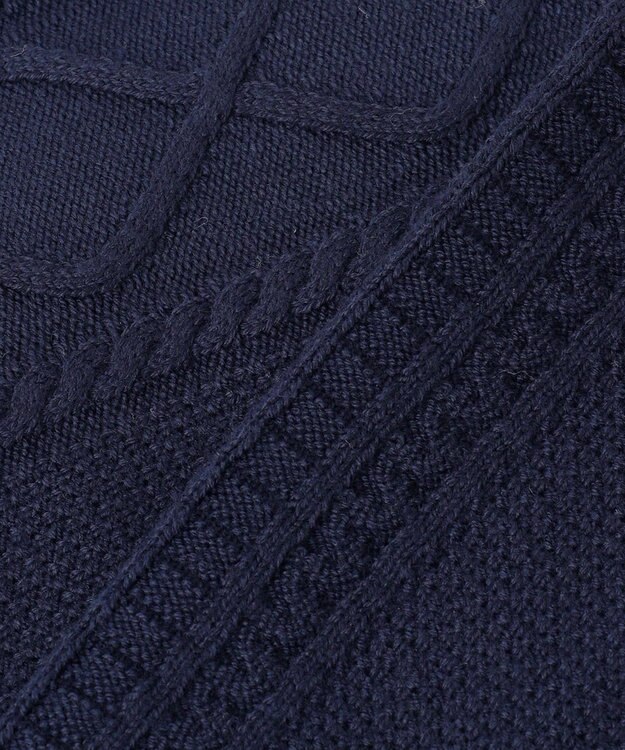 23区GOLF 【WOMEN】【ウォッシャブル】コットンブレンドサイドロゴベスト ネイビー系