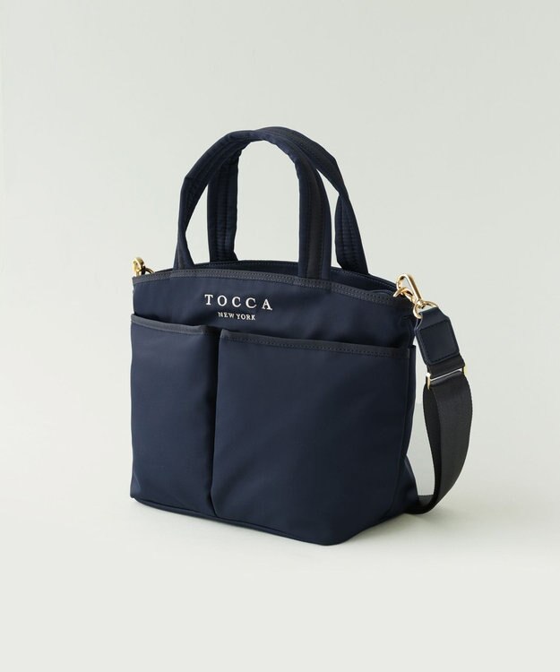 TOCCA 【WEB＆一部店舗限定】【撥水・サスティナブル素材】T-INCONTRO TOTE S トートバッグ S ネイビー系
