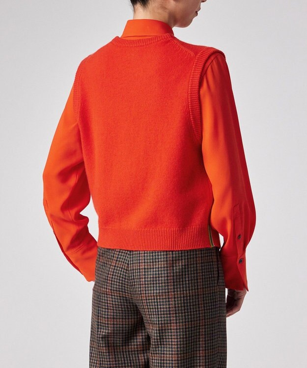 Paul Smith インターシャ ストライプ ベスト オレンジ