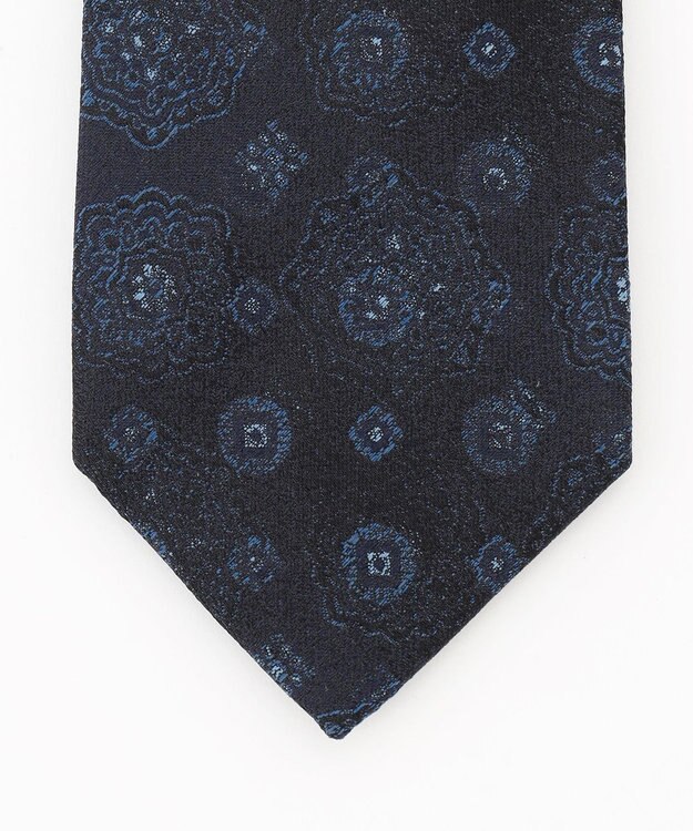 JOSEPH HOMME 【日本製】オーナメントジャガード　ネクタイ ネイビー系7