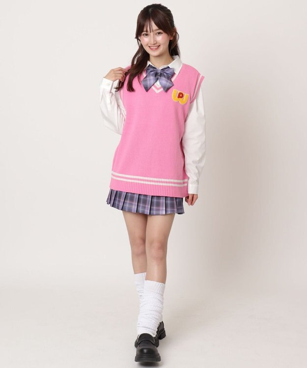 WEGO 【SCHOOLITEM】ワールドペガサスコラボベスト Sピンク