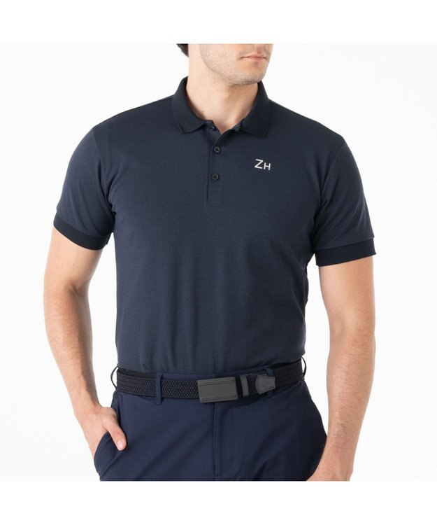 ZERO HALLIBURTON デルタSLX ポロシャツ ZHG-A4A 4a 82855 ゴルフウェア ネイビー