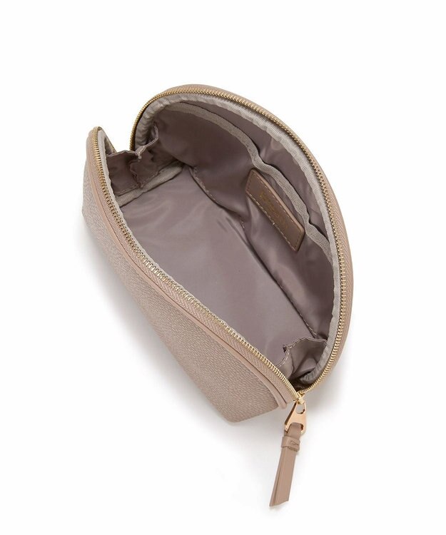 TOPKAPI 【Breath TOPKAPI】【TOPKAPI × 藤本美貴さんコラボ】スコッチグレイン ラウンドポーチ/撥水 ミルクティ