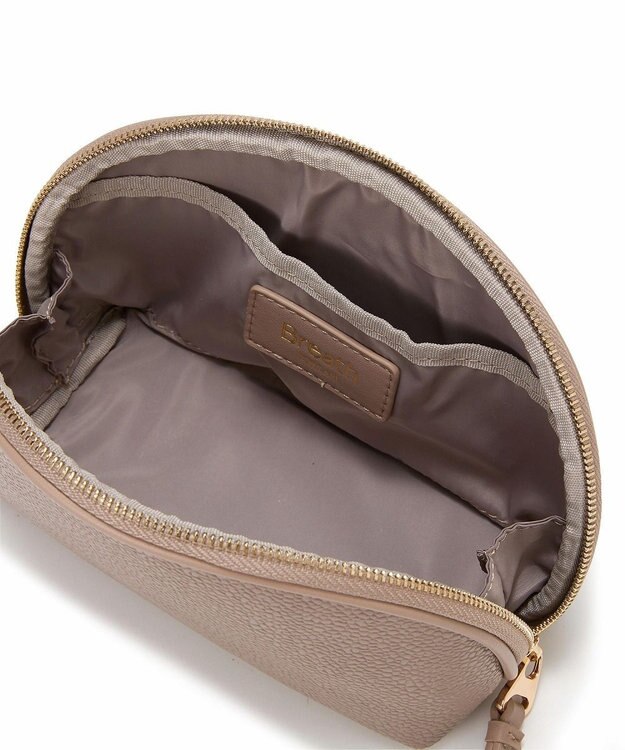 TOPKAPI 【Breath TOPKAPI】【TOPKAPI × 藤本美貴さんコラボ】スコッチグレイン ラウンドポーチ/撥水 ミルクティ